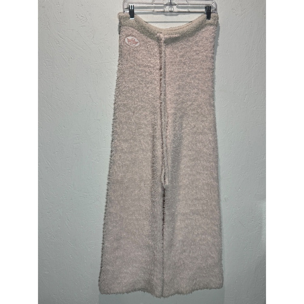 Boys Lie Heavenly Fuzzy Wide Leg Lounge Pants Pink Angel Logo Small